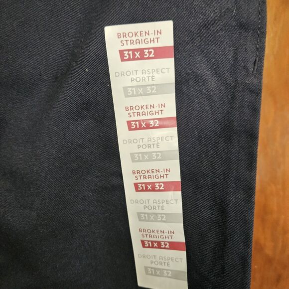 Old Navy Slim Broke In Navy Chino Pants Slacks Droit Porte Mens 31" x 32" NEW - Picture 8 of 8